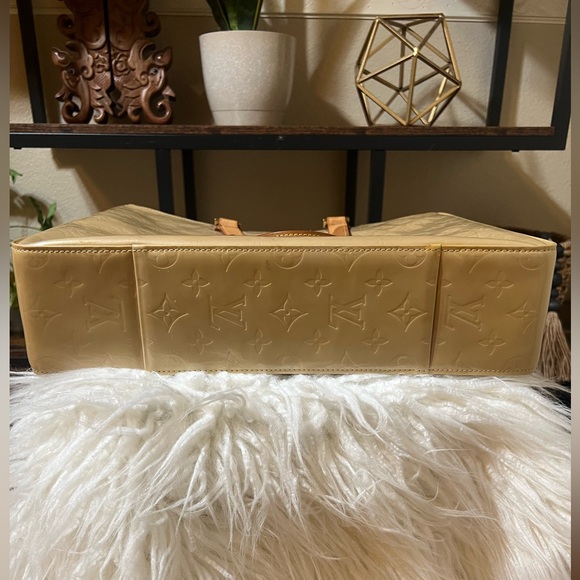 Authentic Louis Vuitton Vernis Columbus Shoulder Tote Bag Beige Vintage - Picture 3 of 15